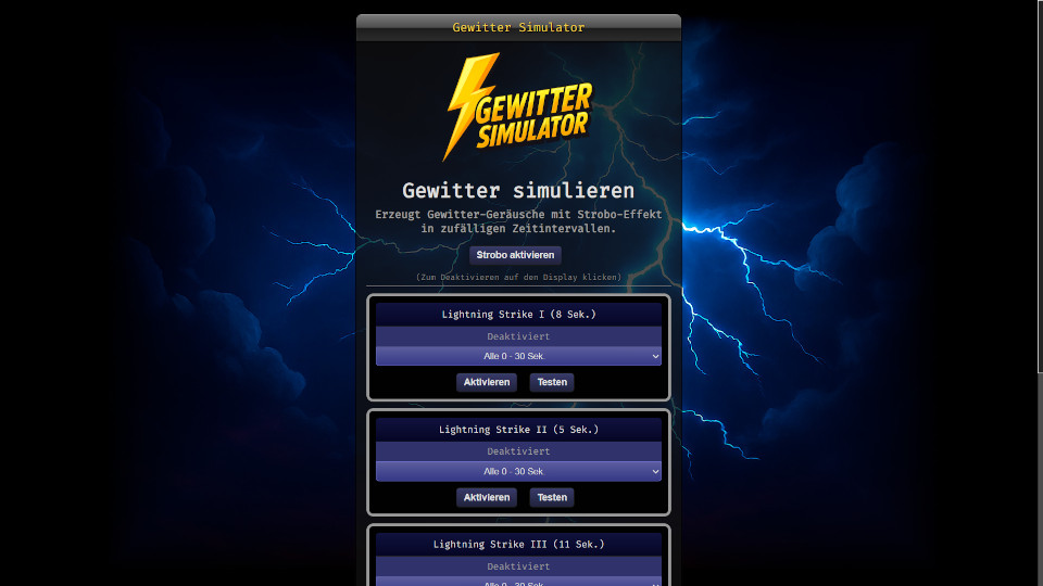 Gewitter Simulator